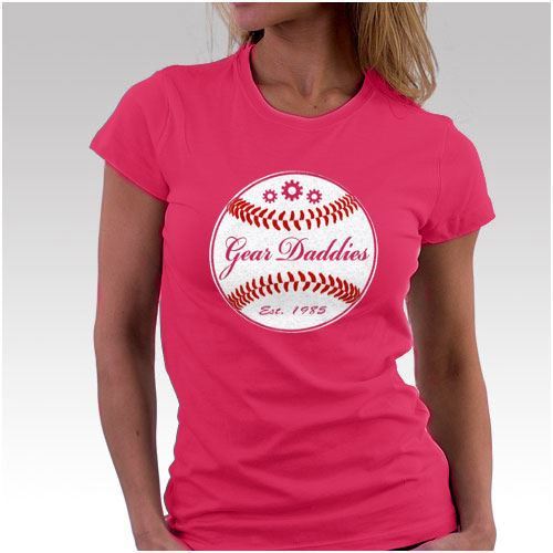 Womens Pink Baseball T-Shirt | Gear Daddies